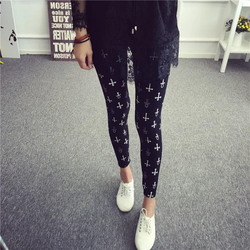 leggings for women Hot New Spring Legging National Ethnic Style Retro Graffiti Paintings Printing Flowers Trousers Printed High Elasticity Leggings leggins