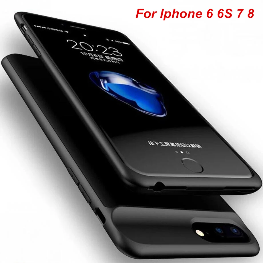 2018 ультра тонкий силиконовый материал для iPhone 6 6S 7 8 батарея зарядное устройство