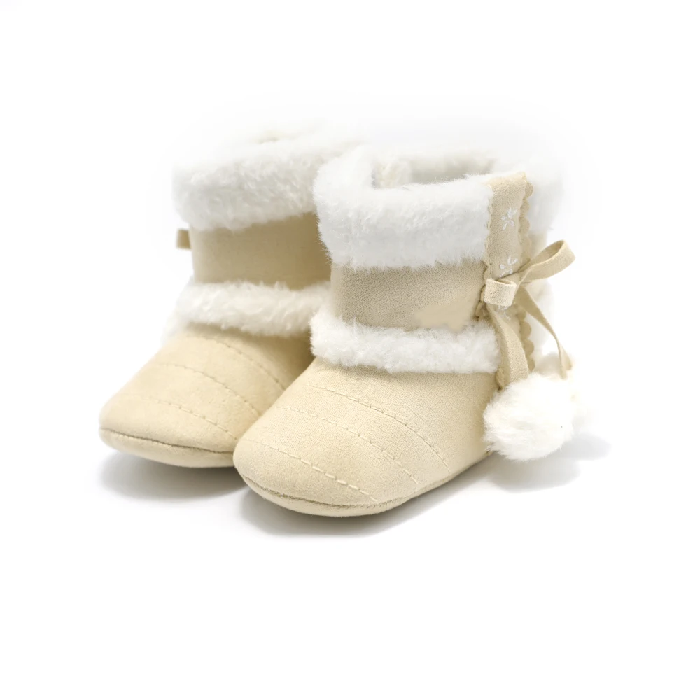 Детские ботиночки; обувь для новорожденных; 6 цветов; зимние теплые ботиночки из искусственного флиса для малышей; ботинки для мальчиков и девочек 0-18 месяцев