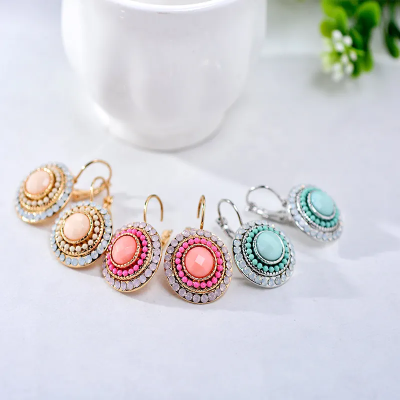 2016 New Hot Christmas Gift Luxury Earrings Silver Plated Austrian crystals 100% Handmade Fashion Jewelry Blue Clip Earrings (5)