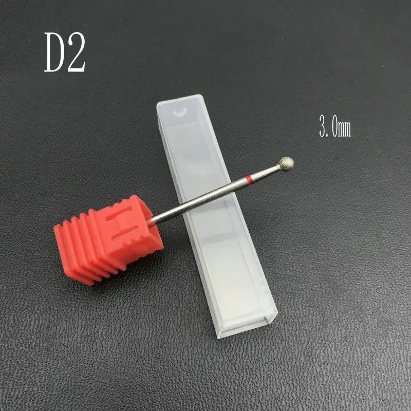 1 шт. Алмазная сферическая головка для ногтей сверла электрический дизайн ногтей маникюр кутикула стоматологический Бур bur