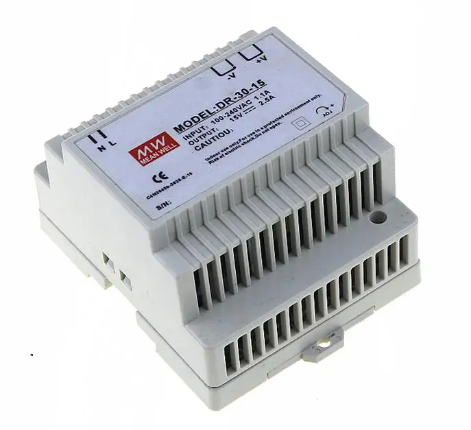 

DR-30-15 100~240V AC rail mounted 30W switching power supply 15V 2.5A switching power supply