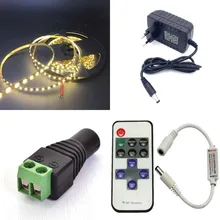 Номера для Водонепроницаемый СВЕТОДИОДНЫЕ Ленты 600 светодиодов 5 м 2835 led light black pcb + 12v2a адаптер Питания + 11 Ключи РФ Контроллер + DC