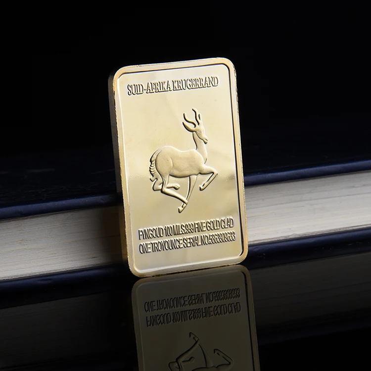 Южная Африка Krugerrand король Африки золотые монеты с покрытием слиток бар олень и