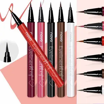 

Waterproof Liquid Eyeliner Pen 6 Colors Cosmetics Long-lasting Black Brown Gray Eye Liner Pencil Smooth Makeup Tool For Eyes