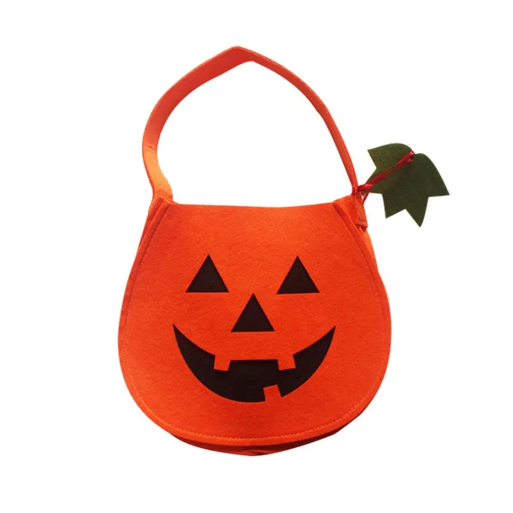 Pumpkin Candy Hand Bags Candy Storage Bag Halloween For Boys Or Girls