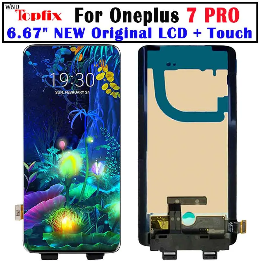 AMOLED lcd 6,6" OnePlus 7 Pro, ЖК-экран, сенсорная панель, дигитайзер One Plus, Новые запасные части, OnePlus 7Pro lcd