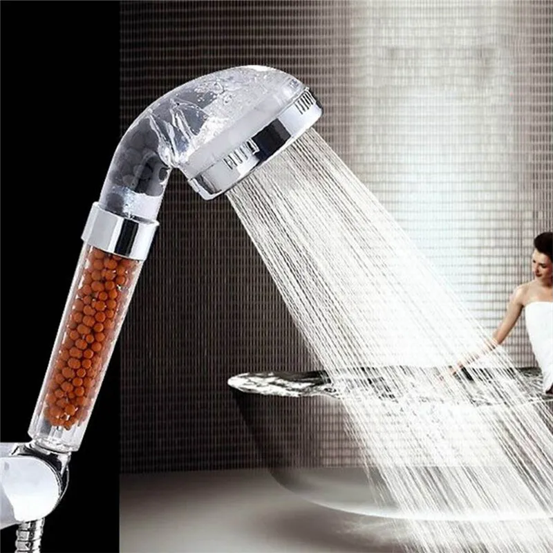 

New Shower head round shape single head shower Bathroom Booster SPA Anion Water-saving Handheld Rain Shower Head Nozzle