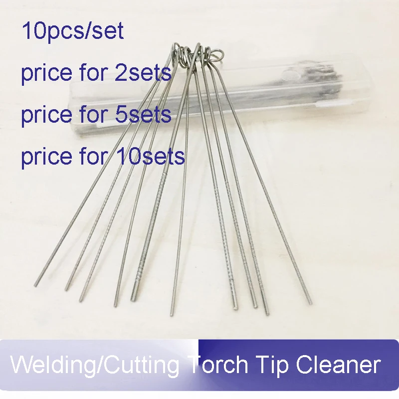 10pcs needles/Set Gas Welding Brazing Cutting Torch Tip Cleaner 0.6mm 1