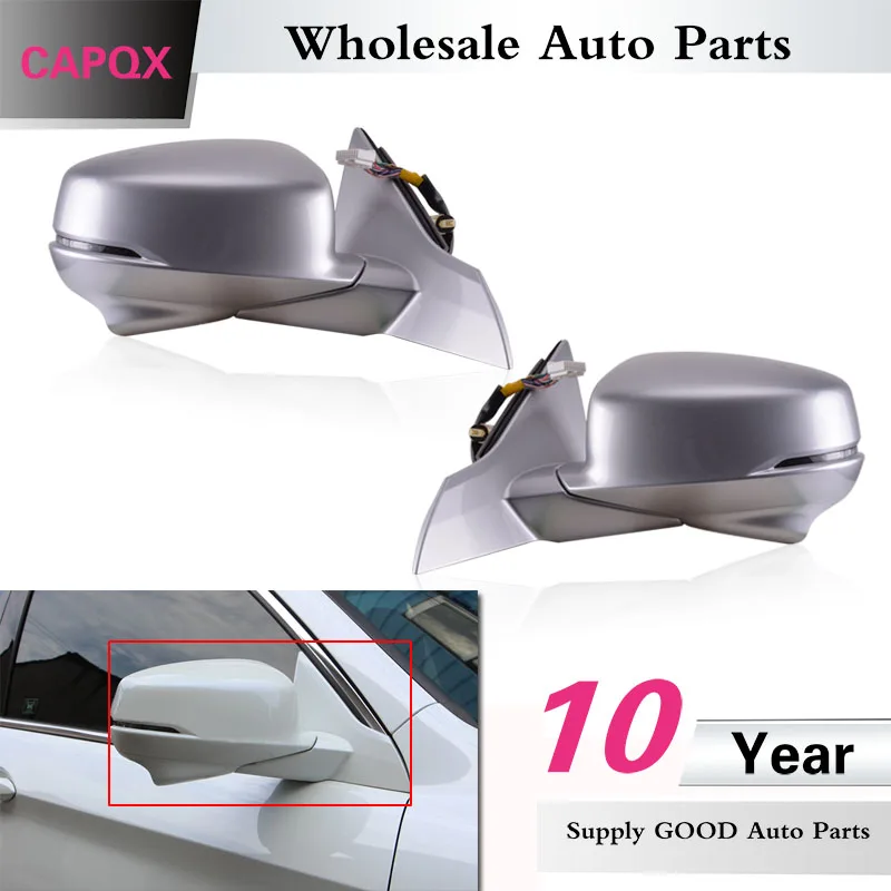 CAPQX 18Wire Outside Rearview Mirror Assembly For Honda Accord 2014