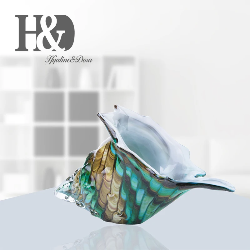 H &amp D 9 4 ''ручное Дутое Стекло муранское искусство Стиль Морская ракушка