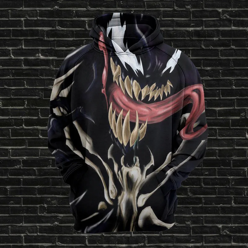 Fans Wear Venom Cosplay Men Hoodie 2018 Long Sleeve Sweatshirt Costume for Marvel Movie Fans Fans Wear Venom Cosplay Men Hoodie 2018 Long Sleeve Sweatshirt Costume for Marvel Movie Fans