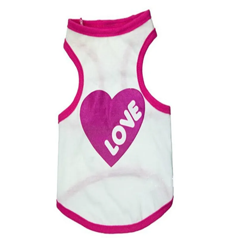 2017 New Fashion Summer Fashionable cotton Red Heart Pattern Dogs