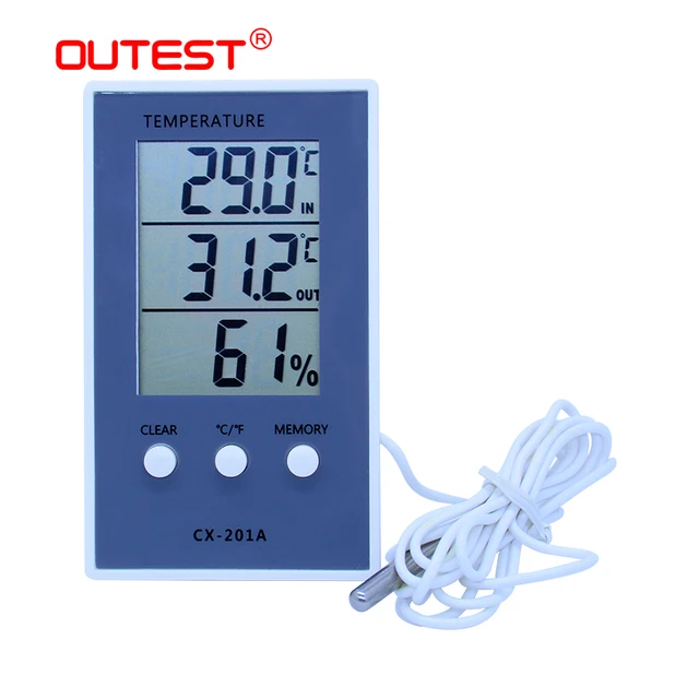 Digital hygrometer indoor/outdoor fish tank temperature humidity thermometer