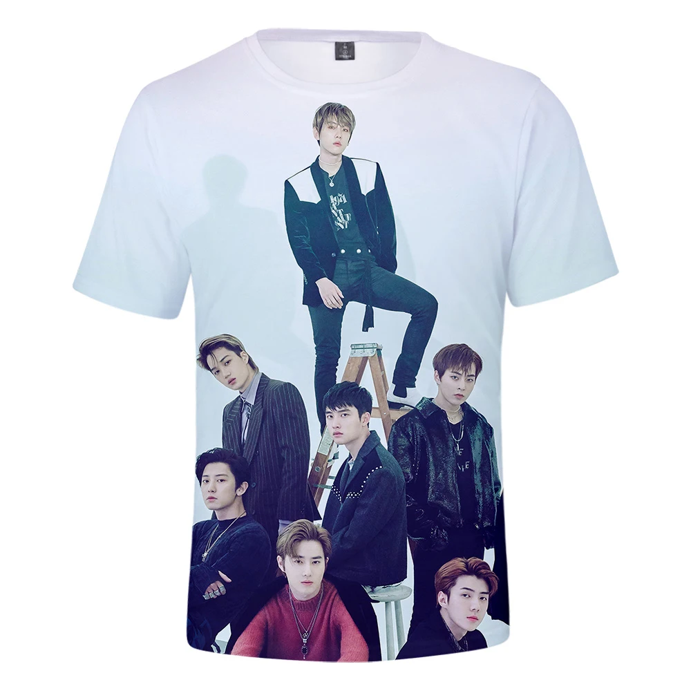 Женские/мужские футболки с коротким рукавом Kpop Bang Store летние повседневные 3D