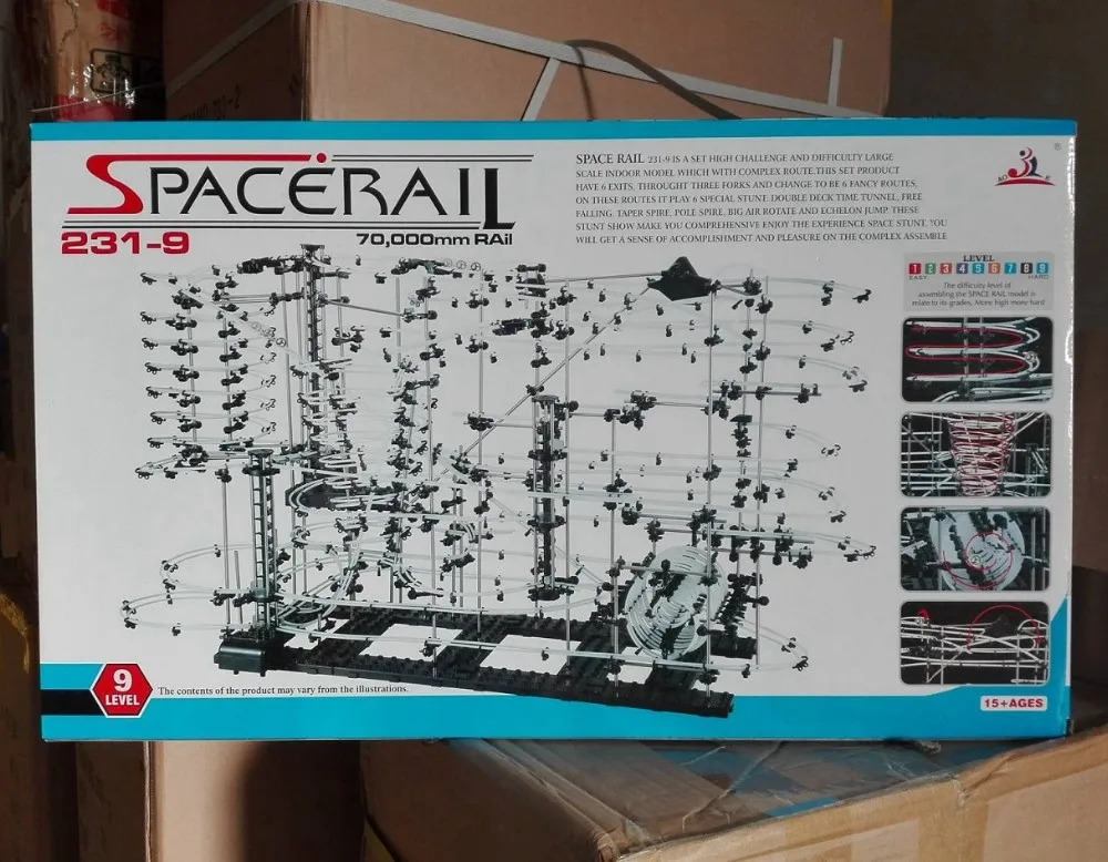 Space Rail King#231-9 классические американские горки уровень-9 Intellgent Chanllenging DIY игрушки и строительные блоки в качестве подарка