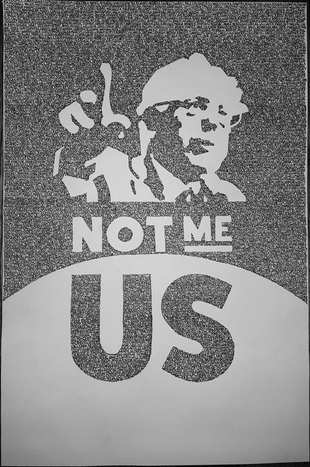 Not Me US American Propaganda Vintage Retro Kraft Poster Decorative