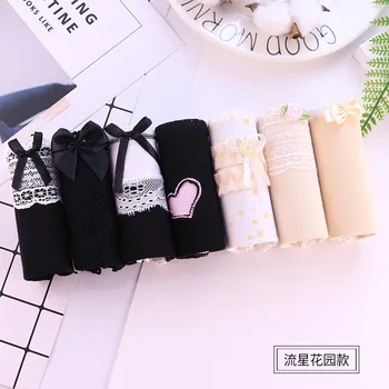 

Women Panties 7Pieces/lot Lace Women Cotton Briefs Underwear Sexy Cute Panties Breathable Ladies Underpants Female Intimates