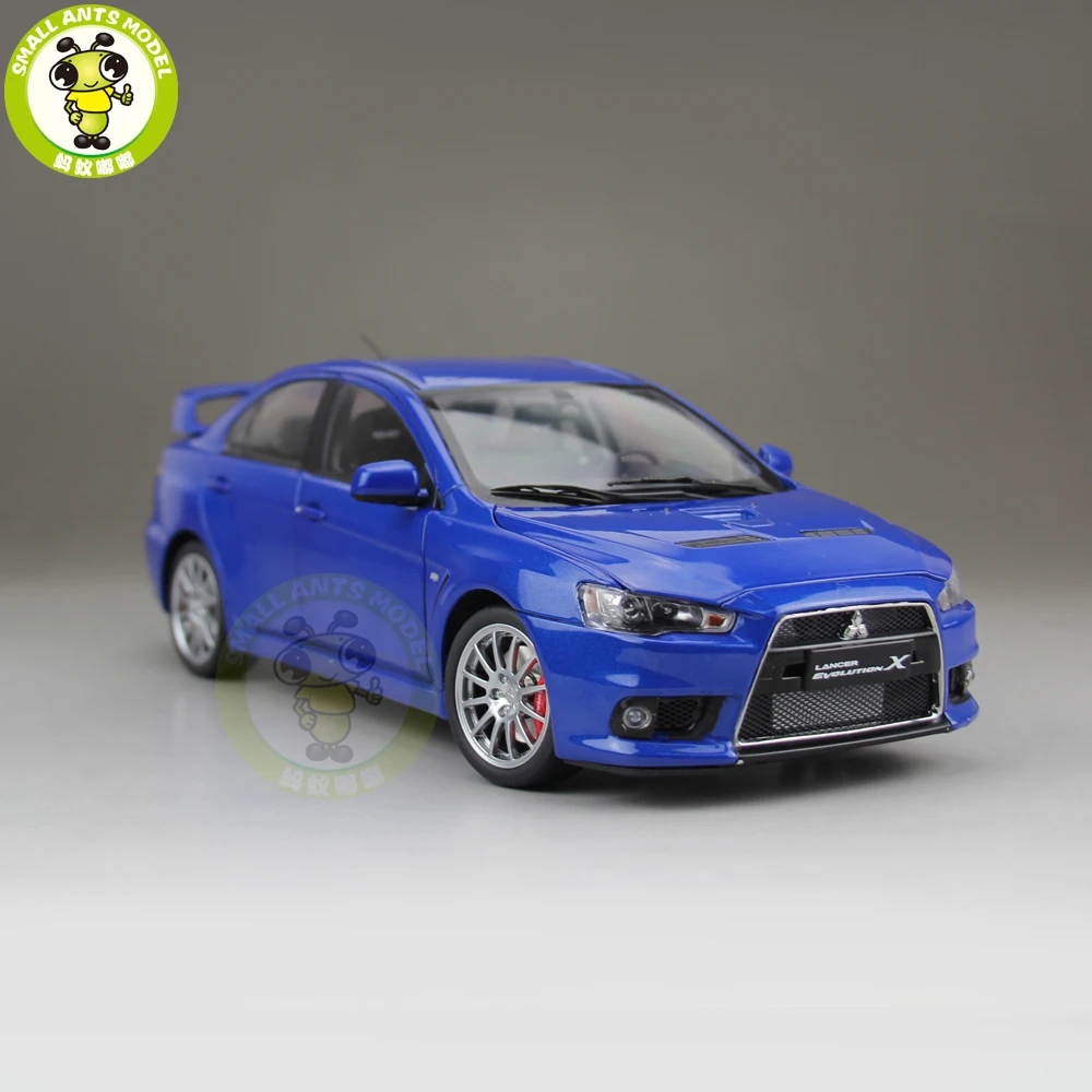 1/18 Mitsubishi Lancer EVO-X EVO X 10 левый руль литая металлическая модель автомобиля игрушка подарок для мальчика и девочки синий