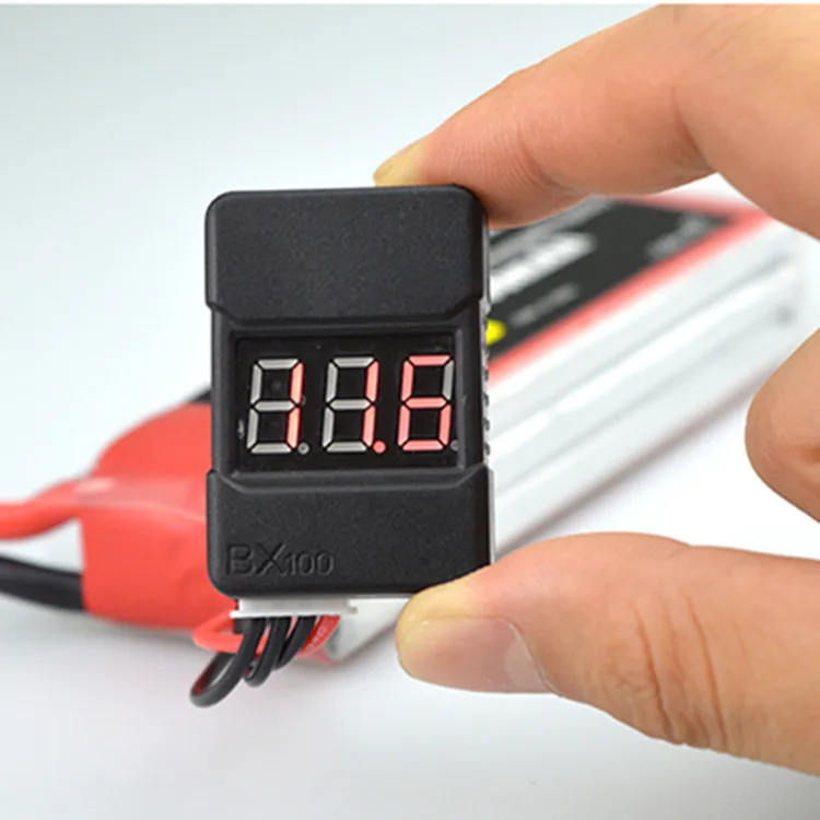 BX100 LiFe Checker Tester Low Voltage Buzzer Alarm for 1-8S LiPo Battery 