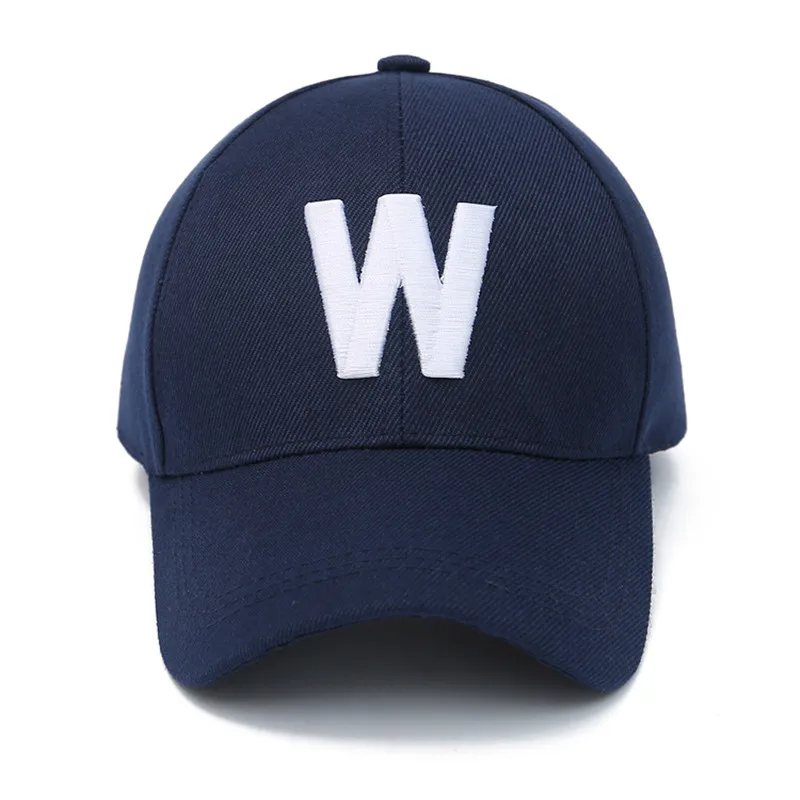 100% хлопок Casquette бейсболки мужские шапки вышивка буквы W папа шляпа для женщин