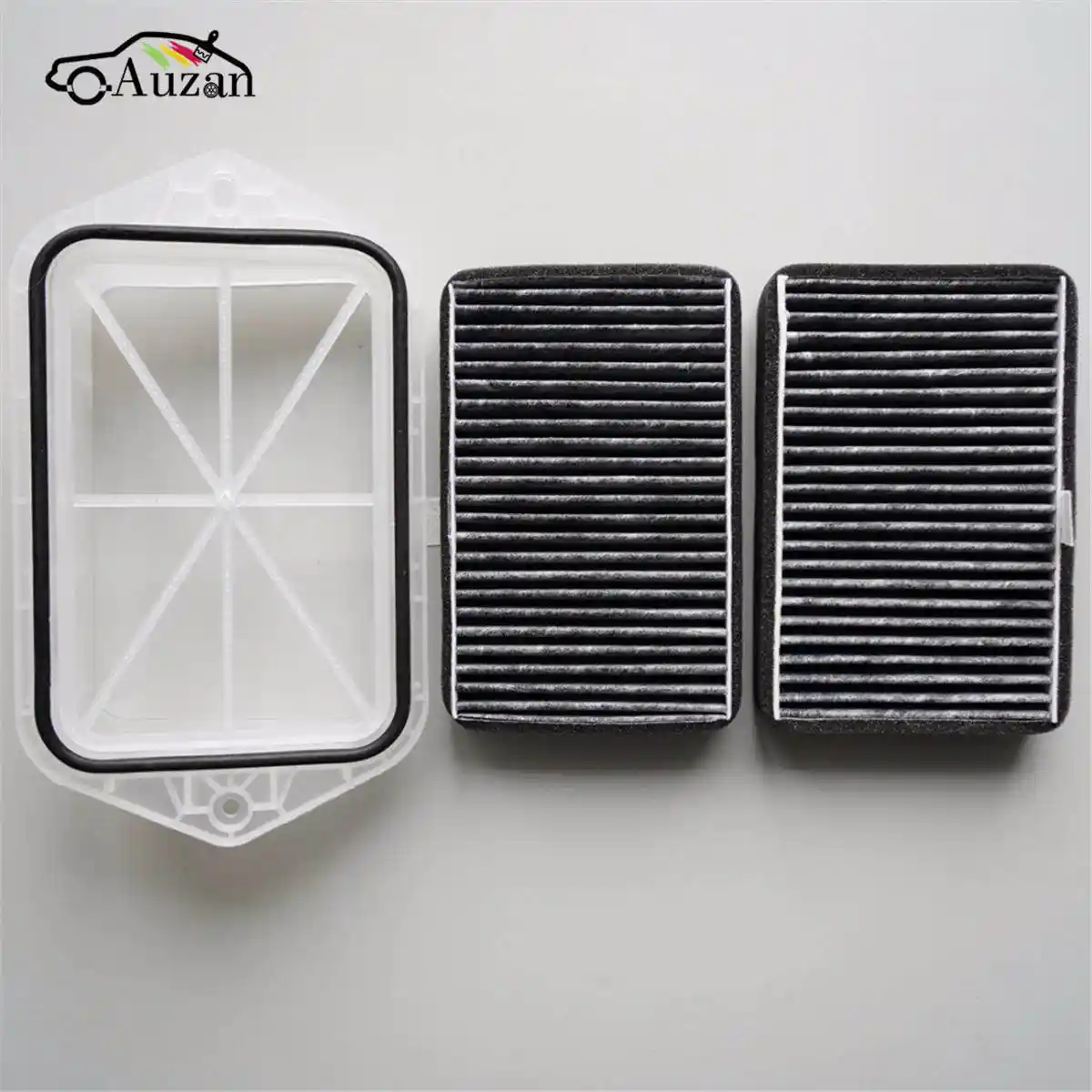 2 отверстия салонный фильтр для Vw Sagitar CC Passat Magotan Golf Tiguan Touran/audi/Skoda Octavia внешний воздушный фильтр FT100 - изображение