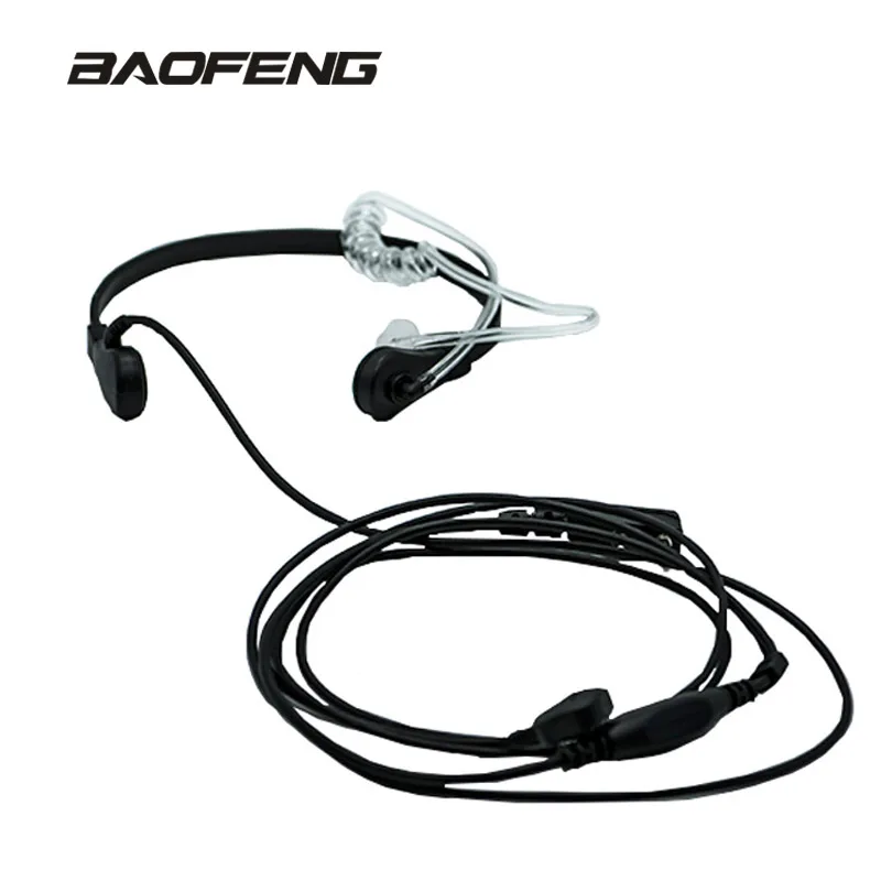 

New brand Throat Microphone Throat Vibration Headset For Two Way Radio BaoFeng UV-5R UV-82 UV-B6 BF-888S walkie talkie earphone