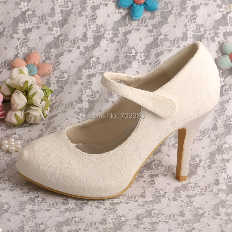 Dropshipping Ivory Lace shoes heels 