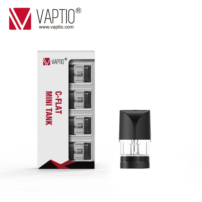 Электронная сигарета Vaptio C-Flat MINI Pod картриджи 4 шт. распылитель 1,3 мл емкость 1.5ом встроенные катушки голова Fit C-FLAT мини