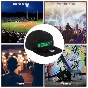 

Creative Mobile APP Operation LED Bluetooth Hip Hop Beanie Hat For Dancing Christmas Halloween Party Riding Glow Party Supplies