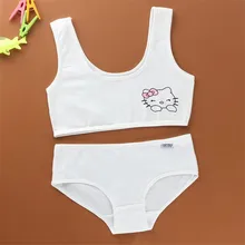 Conjunto de sutiã de treinamento de algodão para meninas sutiãs crianças sutiã para adolescentes lingerie adolescente conjunto de sutiã adolescente meninas 8-12 anos de idade