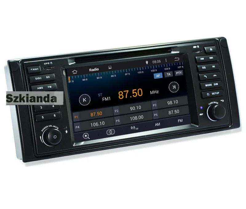 Top Android 7.0 Quad Core GPS Navigation 7"Car DVD Player for BMW E39 X5 M5 1997-2003 with BT RDS Radio SWC USB SD 3G WIFI Canbus 1