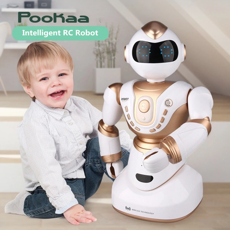 2018 Large Smart RC Robot 2850 2.4G 51CM Head Hand Turn LED expression voice dialogue intelligent Sport rc robot toy with lights 2018 Large Smart RC Robot 2850 2.4G 51CM Head Hand Turn LED expression voice dialogue intelligent Sport rc robot toy with lights