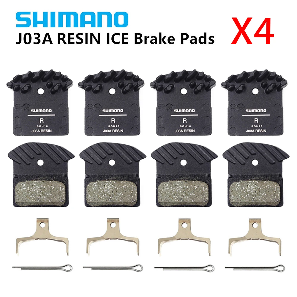 4 Pair J03A ICE-TECH Resin Cooling Fin Disc Brake Pads for M6000 M7000, M8000 M8100 Update from J02A