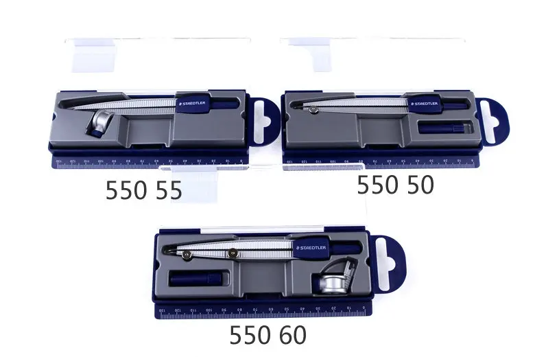 Staedtler Noris Club 550 50/55/60 школьная набор компасов со свинцом, универсальный адаптер составление механический инструмент