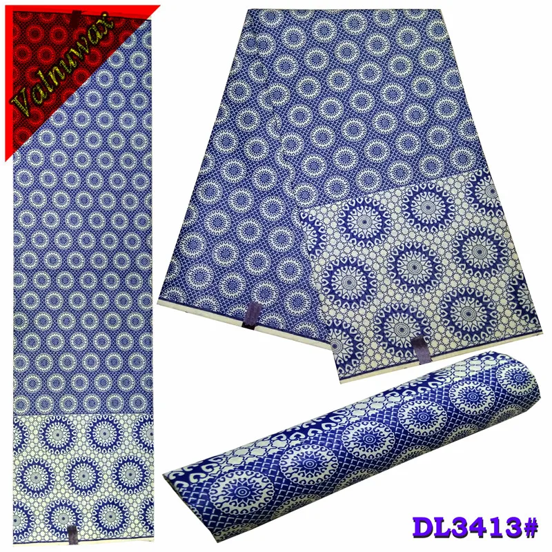 

2018 New design Guaranteed wax block prints African wax prints fabric for 100% polyester 6yards for nigerian dress QDDL3413#