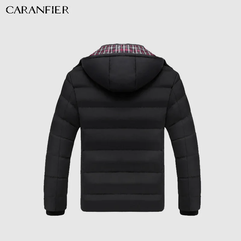 CARANFIER зимняя мужская куртка 20 градусов утепленная теплая парка пальто с