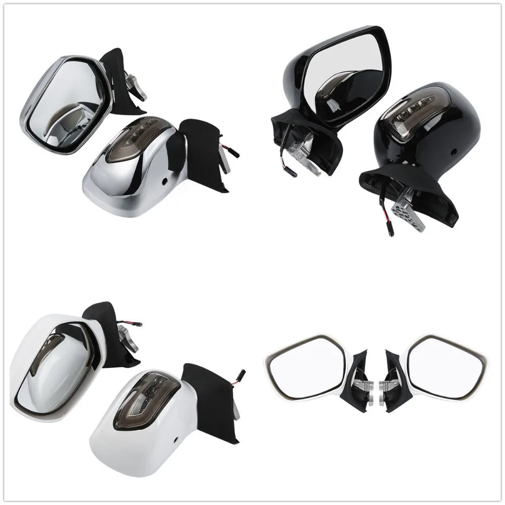 

Rear View Mirrors Smoke Lens LED Turn Signals Fit For Honda Goldwing 1800 F6B 13-17 15 16 Black/White/Chrome
