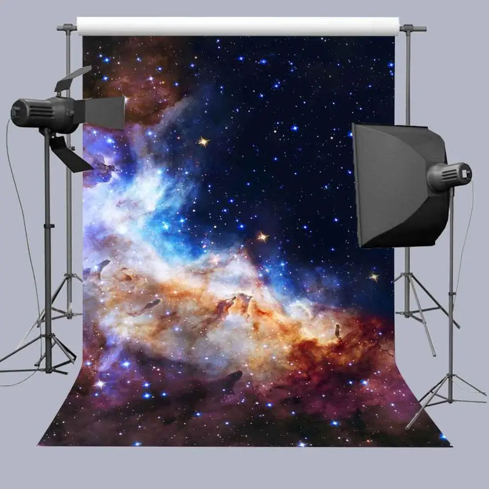 

MTMETY Starry Glitter Star Sky Universe Party Night Scenic Pattern Photo Background Photography Backdrop Photocall Photo Studio