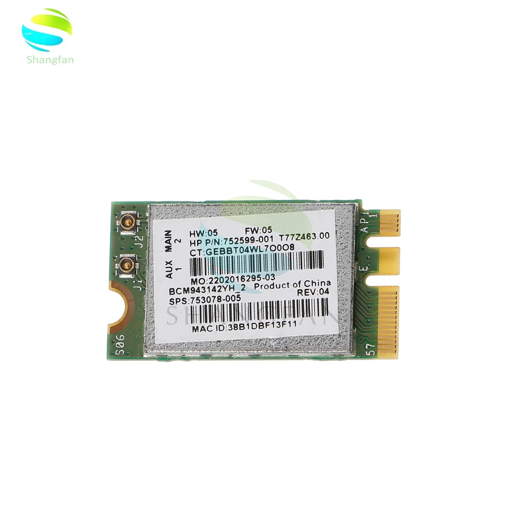 Broadcom сетевая карта Bluetooth 4,0 WLAN 150 Мбит NGFF беспроводная Wifi карта BCM943142Y 802.11b/g/n