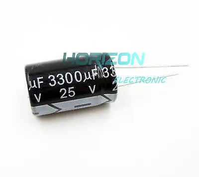 

50PCS 3300uF 25V 105C 16mm*25mm Radial Electrolytic Capacitors