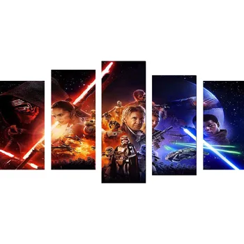 

FULL 5D DIY Diamond Painting Cross Stitch Kit Star Wars Gifts Round Diamond Embroidery Mosaic Pattern Home Decor