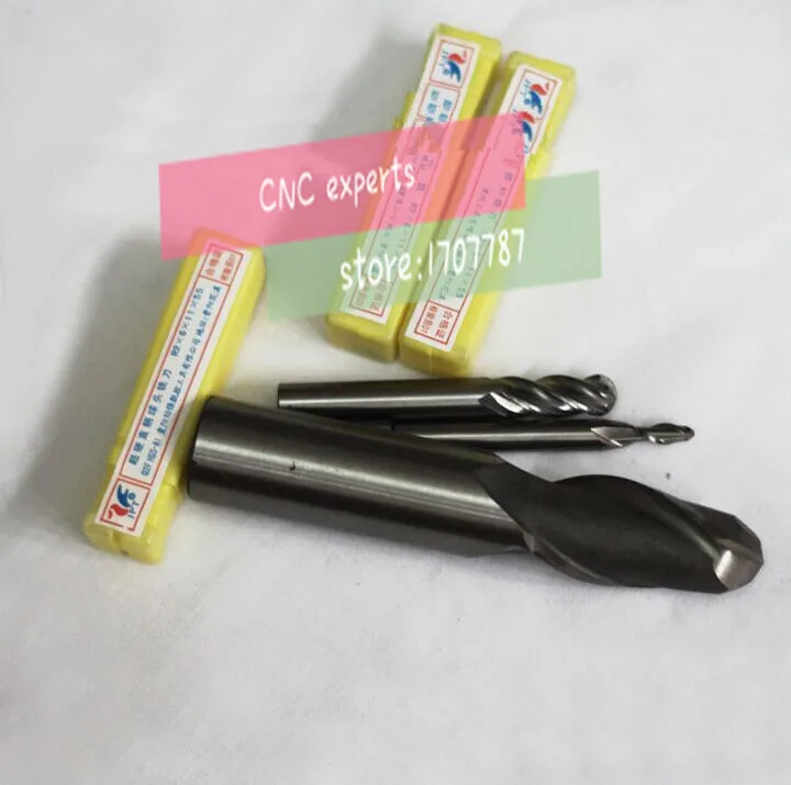 10pcs R0.5R6.0 High Quality Ball end milling cutter 2 Flute HSS