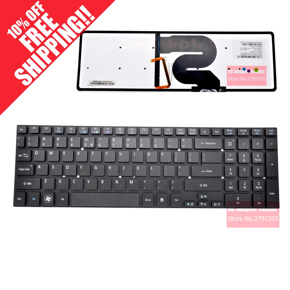 

backlight FOR ACER Aspire 8951 5951 5951G laptop keyboard