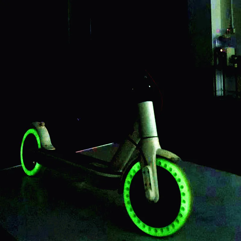Xiaomi Mijia M365 Night Fluorescent Scooter Tires Luminous Shock Absorber Electric M365 Bird Scooter Skateboard Solid Tire Tyres