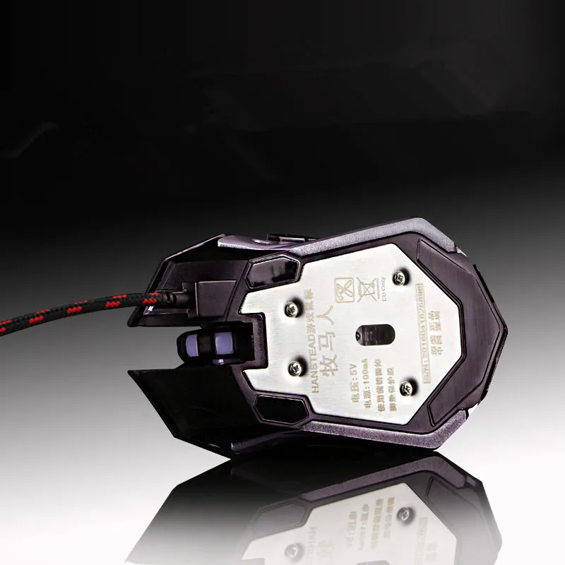 Профессиональная Проводная игровая мышь, бесшумная USB кабель 3200 dpi, 6 кнопок, 4 вида цветов светильник, геймерские Мыши для ПК, компьютера, настольного ноутбука