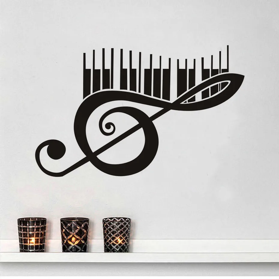 Musical Note Murals Piano Keys Wall Art Decals For Living Room Kids Home Decoration Self Adhesive Wallpaper PVC Sticker For Wall (5)