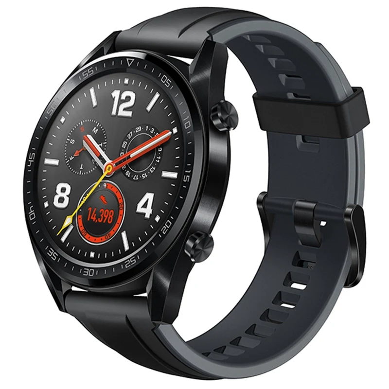 Оригинальные Смарт-часы huawei GT с gps монитором сердечного ритма, смарт-спортивный ремешок - Цвет: Black