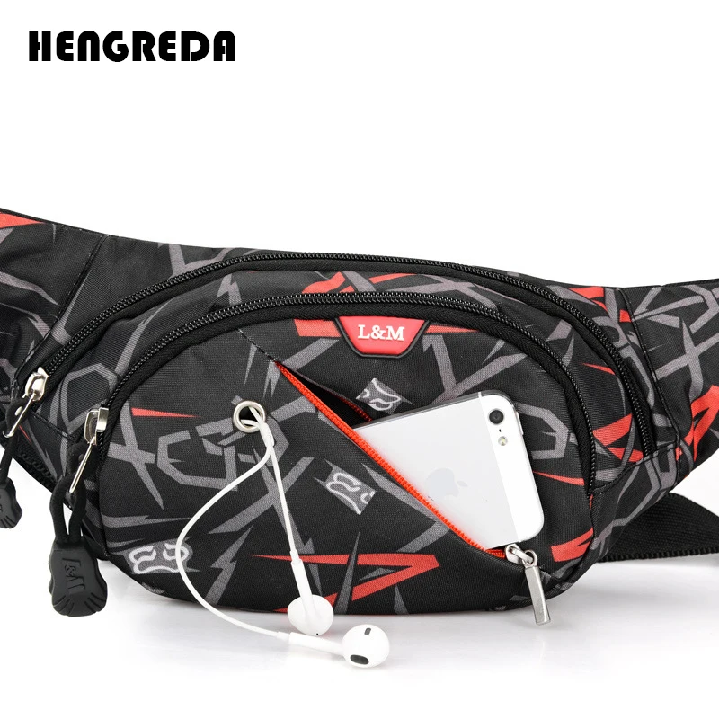Hengreda-2018 패니 팩 허리 가방, 부랑자 포켓, 남성 캐주얼 여행 벨트 가방, 자전거 여성 패션, 나일론 방수 크로스 바디 백