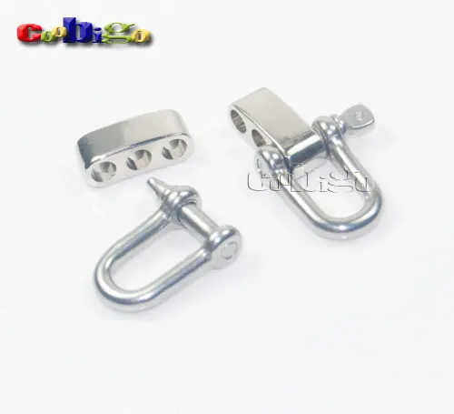 

10pcs Pack 5/32"Stainless Steel D Shackle Adjustable Buckles Paracord Bracelet Parachute Cord DIY Outdoor Travel Kits#FLQ045+B2